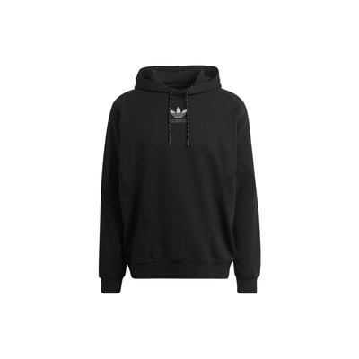 adidas Originals FW22 4D толстовка с капюшоном и принтом трилистника спереди, мужские топы, черные HC7106