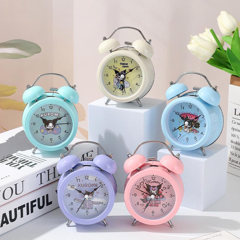 Ретро-будильник с громким звонком и ночником - бесшумные прикроватные часы, креативный подарок для студентов и декор спальни
