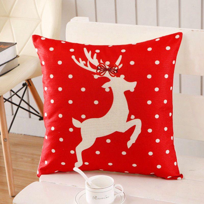 Luxurious Christmas Pillow Case Glitter Cotton Linen Sofa Throw Cushion Cover For Cozy Living