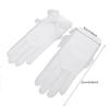 Women Bridal Elegant Wedding Short Gloves Mesh Satin Beaded Pearl Gloves Evening Dress Accessories
