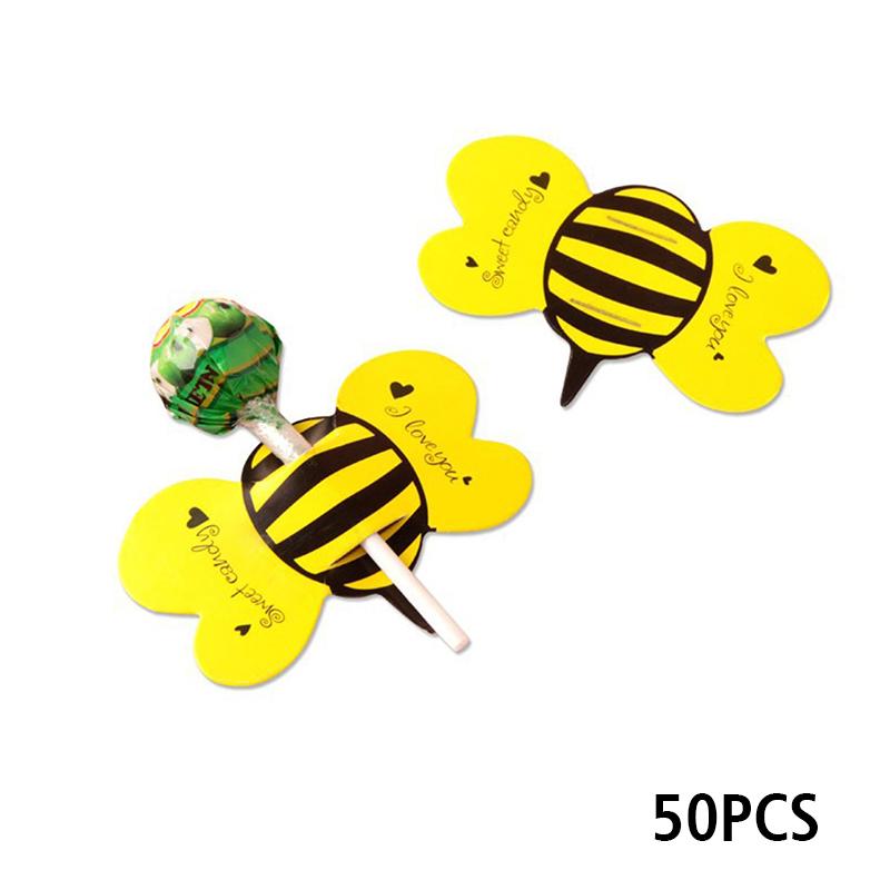 50 шт. вешалка для насекомых декоративная открытка милые насекомые пчелы божья коровка бабочка форма леденец упаковка карта