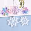 3D Mirror Snowflake Flexible Silicone Mold DIY Xmas Ornaments Crystal Epoxy Resin Mold Christmas Pendant Resin Mold