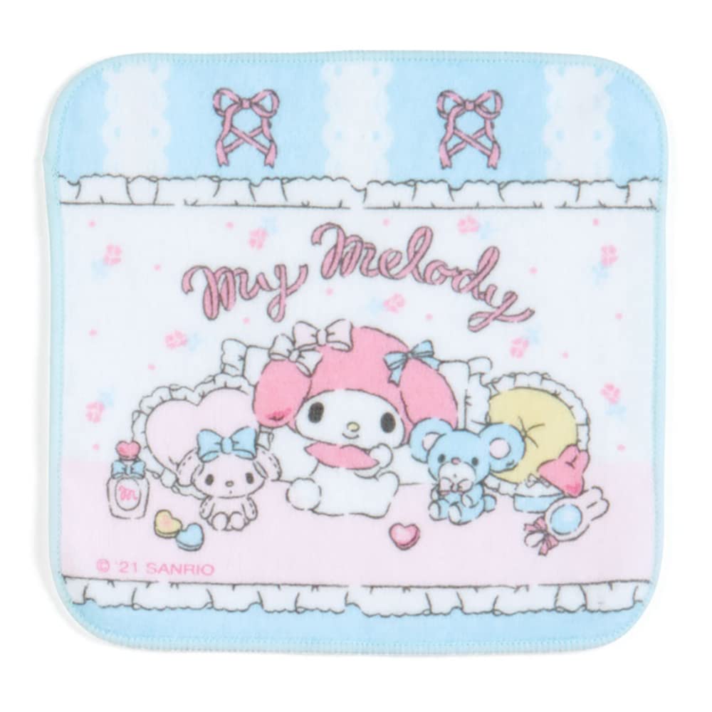 Sanrio Маленькие полотенца 16 x 16 см Светло-голубой Желтый Светло-голубой Хлопок My Melody My Melody Набор из 4 штук с местом для имени Персонаж 044598 SANRIO Прибл.. 100%
