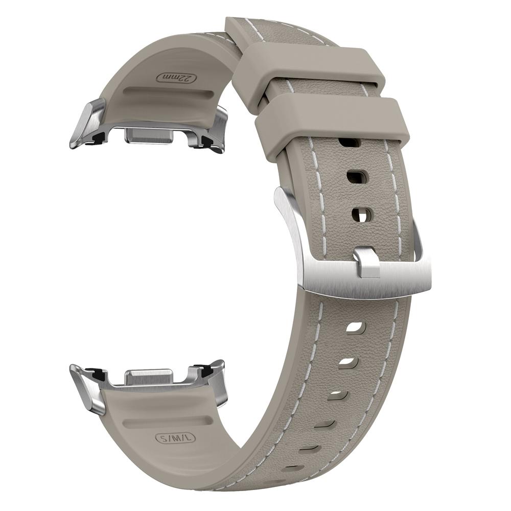 Silicone+Leather Hybrid Band For Samsung Galaxy Watch 8 Classic 46mm Sports Strap For Watch 8 44mm 40mm Bracelet Watchbands