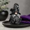 Halloween Themed Gnome Decor Gothic Resin Figurine, Dark Faceless Wizard Doll for Unique Outdoor Witchy Desk Shelf, Spooky Home Ornament, Trick