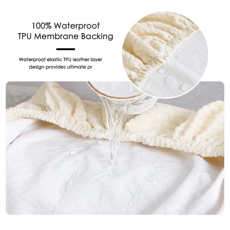 Stretch Waterproof Bench Cover Removable Washable Dustproof Protector for Dining Room Bedroom Kitchen Furniture