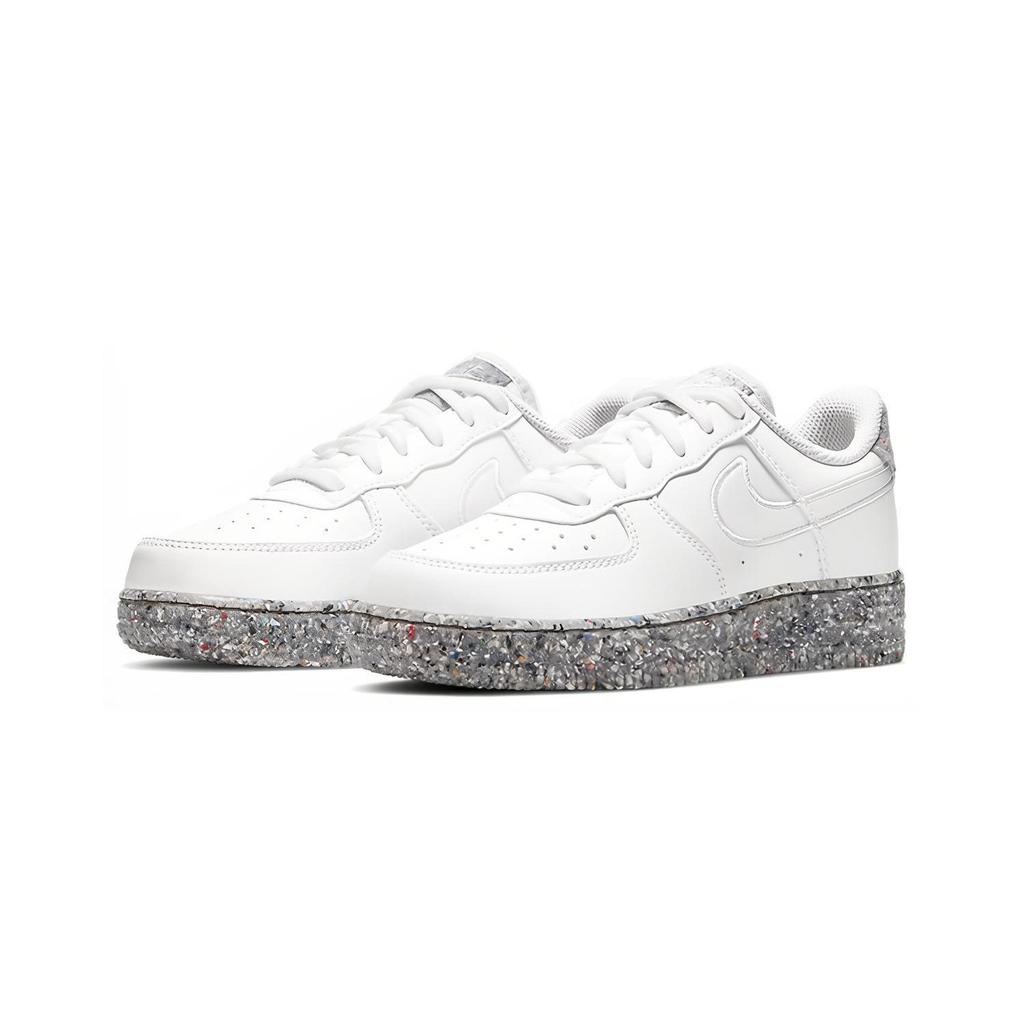 Nike Air Force 1 Leather Marble Low top Kids' Skateboarding Shoes White Gray Children Aged 3 7 Years Old DB4597-100
