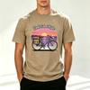 Dali Erhai Ride Sunset Bicycle Graphic Print T Shirt Unisex Unisex 100 Cotton Short Sleeve Casual Outdoor Cycling Travel Tee