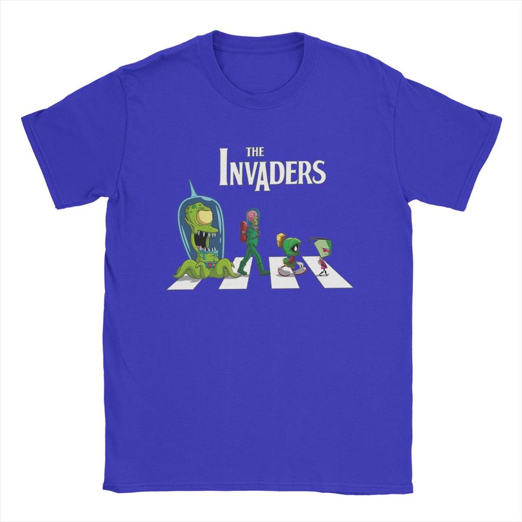 Мужская футболка The Invaders Crosswalk Invader Zim Модные хлопковые футболки с коротким рукавом, футболки с круглым вырезом, топы больших размеров