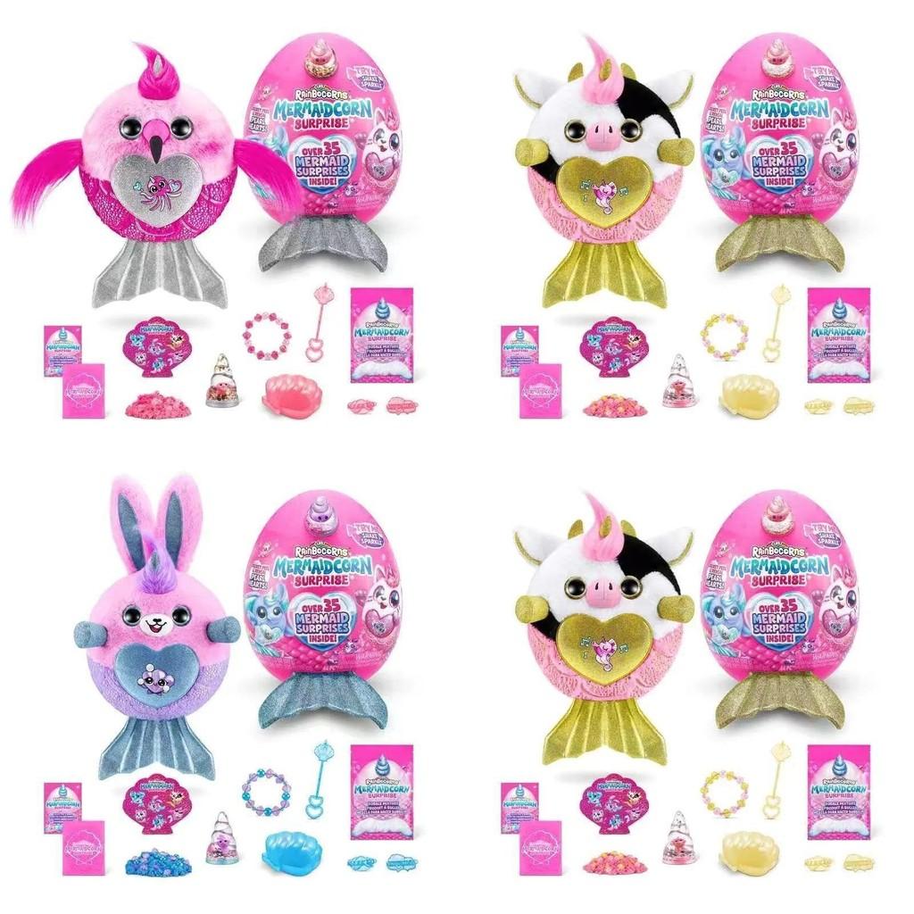 Плюшевая игрушка-единорог с мультяшным дизайном русалки, идеально подходящая для декора детской игровой комнаты