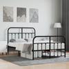VidaXL Metal Bed Frame with Headboard-Footboard Black 120x190 Cm 352593