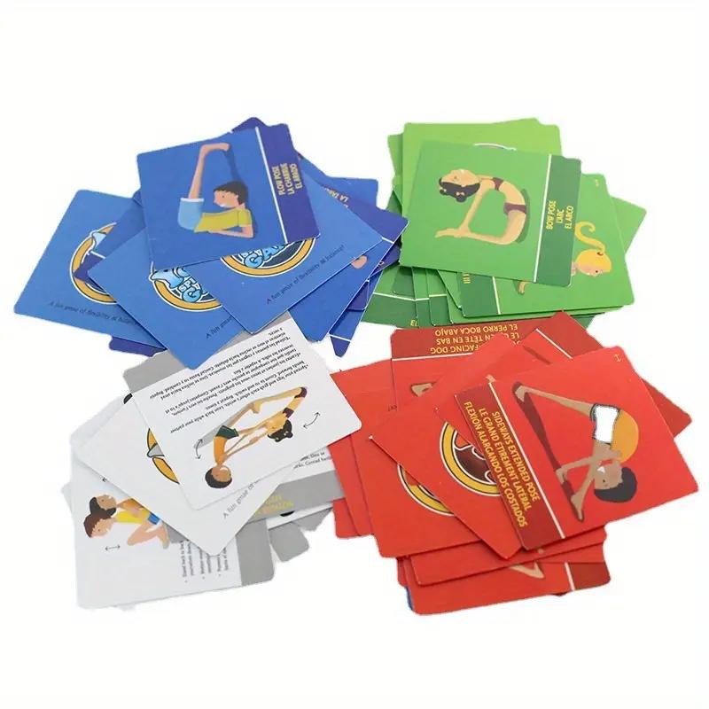 Yoga Sports Card Game - 54 Cards + Yoga Spinner Wheel + Educational Materials, Durable Components with Playful Illustrations