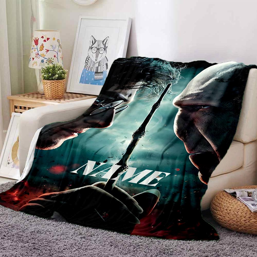 Custom Name Harry Potter Adventure blanket for Couch & Bed, Plush Cozy Fuzzy Blanket Super Soft & Warm Blankets for Fall and Winter. 090879