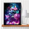 5D Diy Diamond Painting Skeleton and Butterfly Cross Stitch Set Full Diamond Embroidery Mosaic Art Picture of Rhinestones Decor Gift