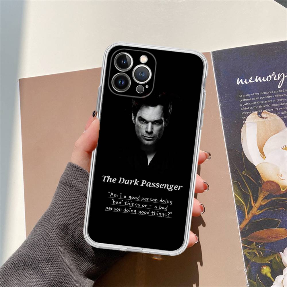Декстер Морган Для IPhone 17 16 15 14 13 12 11 Pro Max Plus Прозрачный Мягкий ТПУ Чехол для Телефона