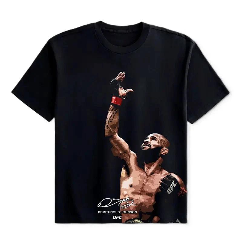 Футболка UFC MMA с изображением Деметриуса Джонсона, Спортивные футболки чемпионов UFC, Графическая футболка