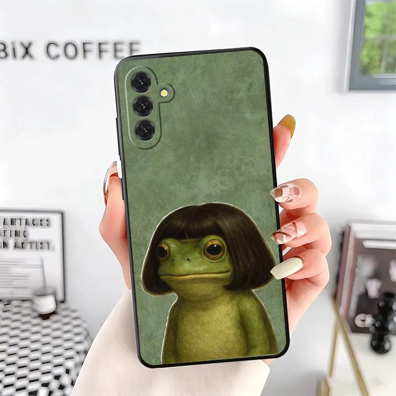 Милый Мультяшный Лягушонок Мягкий Чехол для Телефона для Samsung A17 A37 A57 A16 A26 A36 A56 A15 A25 A35 A55 A14 A24 A34 A54 A13 A23 A33 A53 A52 A1