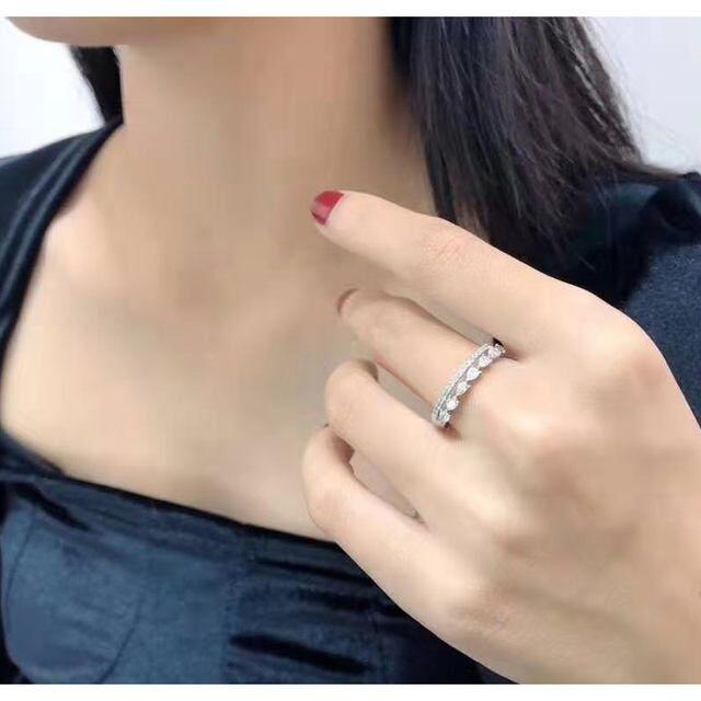 Кружевное двухслойное кольцо из циркония для женщин Niche Diamond Set Hollow Flower Ring Jewelry