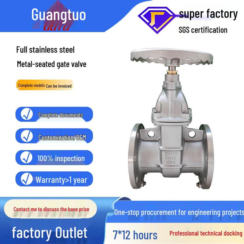 Stainless Steel High-Pressure Rising Stem Gate Valve Z45W-16P with Flange Seal