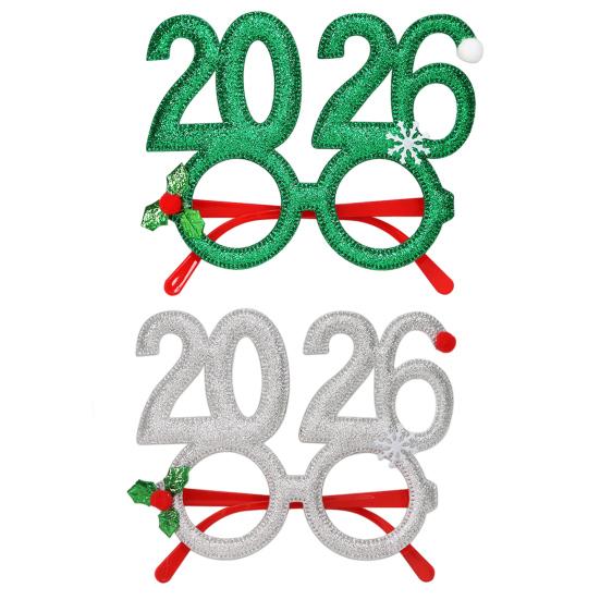 2026 New Year Eve Glasses Christmas Party Photo Props for Adults Kids