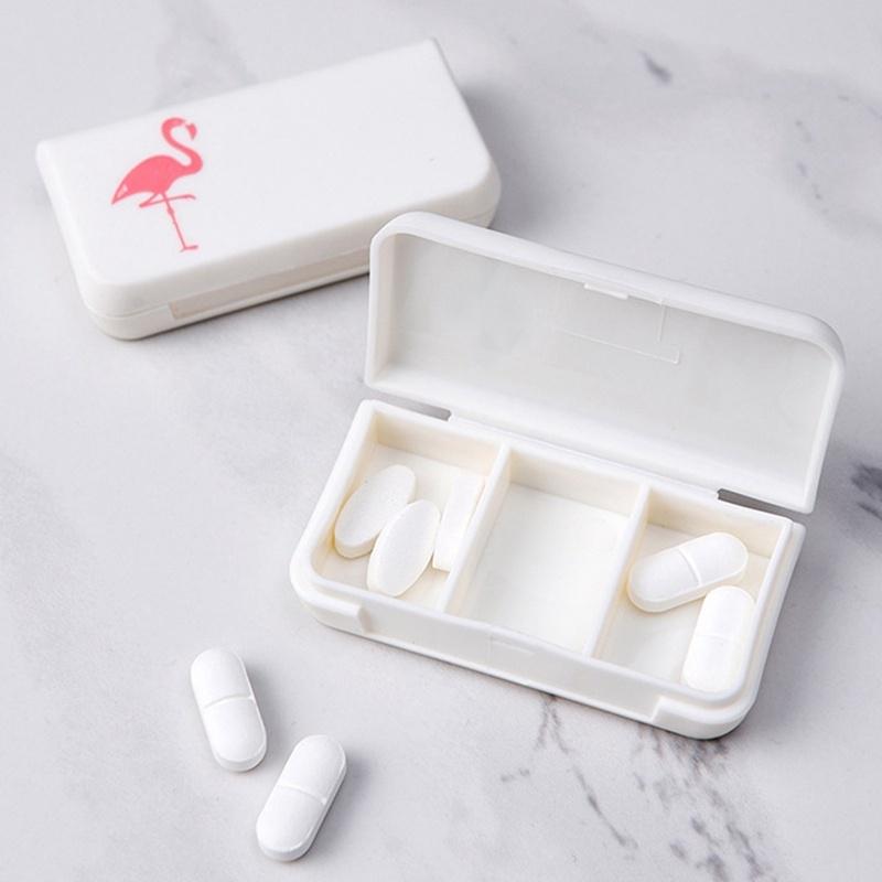 Portable Mini Pill Box Medicine Boxes 3 Grids Travel Home Medical Drugs Tablet Empty Container