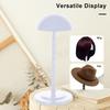 Mushroom Top Wig Stand Height Adjustable Easy Assembly Portable Wig Head Holder Tools Multifunction Hat Display Show Rack