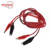 Double-Ended Alligator Clip To Banana Plug Power Test Cable, 1M (2 Clips, 2 Plugs)