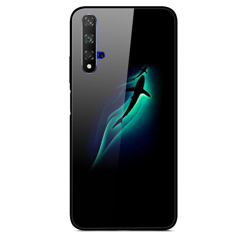 For Huawei Nova 5T Case Tempered Glass Cover 3D Cat Printing Case For Huawei Nova 5T 2019 5 T Phone Case For Huawei Nova5T Cover