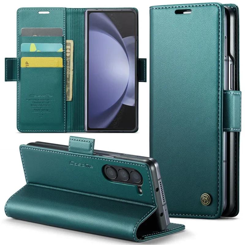 Роскошный магнитный кожаный чехол-кошелек для Samsung Galaxy Z Fold 7 6 5 Ударопрочный карман-держатель для карт для Galaxy Z Fold6