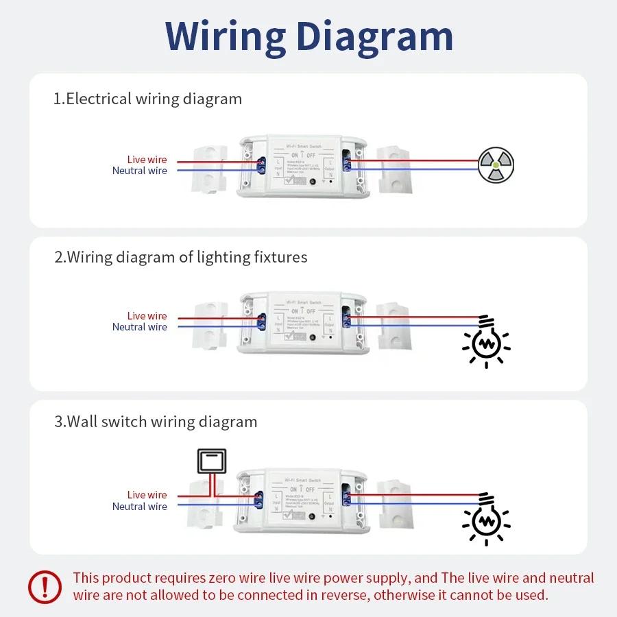 Cozylife WiFi Smart Switch Беспроводной переключатель управления Реле Автоматический выключатель Дистанционное голосовое управление Умный дом Работа с Alexa Google Home
