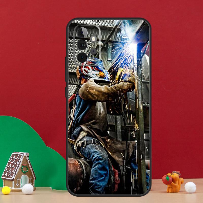 Welder Welding Hot Metal Worker Case For Samsung Galaxy A55 A52 A32 A12 A33 A06 A16 A26 A36 A56 A15 A53 A13 A34 A54 A14 A17