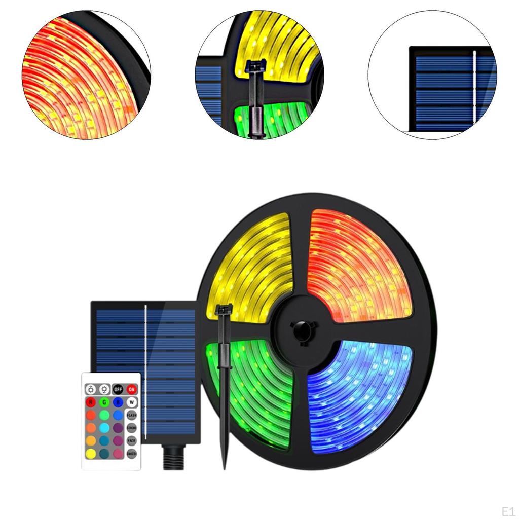 Solar LED Strip Light Lamp Outdoor RGB for Garden Fence Home