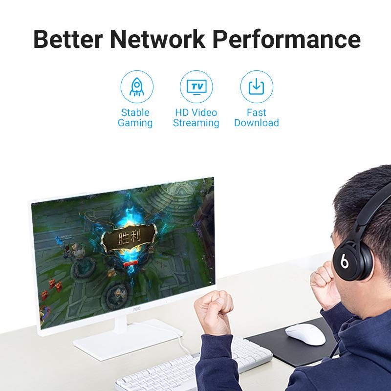 Ethernet-кабель Vention Cat 6, тонкий сетевой кабель 10 Гбит/с, 4 витых пары, патч-корд, Интернет UTP Cat6, сетевой кабель Ethernet RJ45