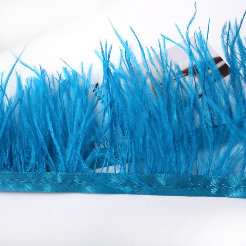 Платье из страусиных перьев 8-10 см, модное украшение, ткань с перьями и кисточками, аксессуары для одежды 