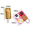 Plastic Rice Ball Fidget Clicker Clickable Buttons Food Keychain Toy  Keyring Accessories