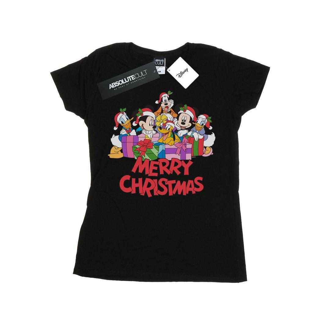Disney Womens/Ladies Mickey Mouse And Friends Christmas Cotton T-Shirt