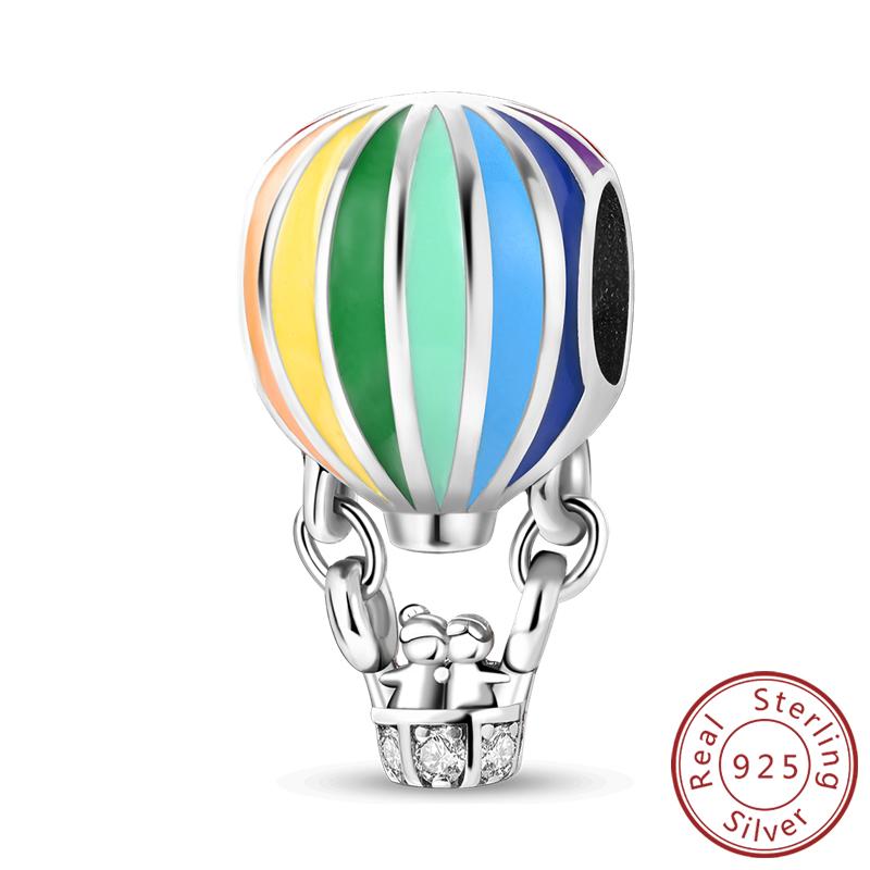 Оригинальные шармы-бусины Медь Эйфелева башня Париж Машина Карта Замок Шармы для путешествий Подходят для подвесок-браслетов Женщины DIY Изготовление ювелирных изделий