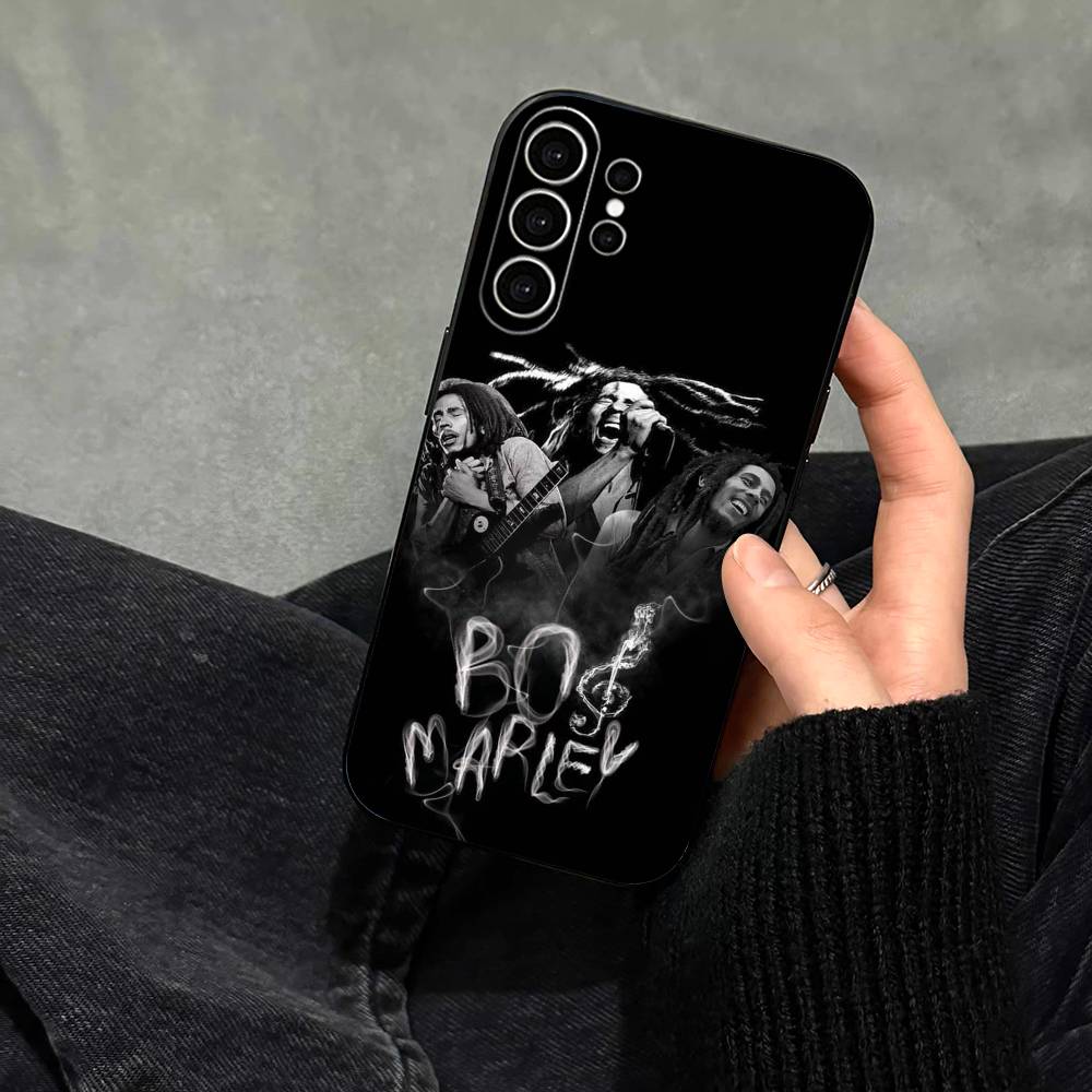 Чехол для телефона Bob-b m-marley для Samsung S25, S24, S21, S22, S23, S30, Ultra, S20, Plus, Fe, Note, 10, 9, 5G Черный