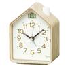 Будильник Seiko Clock NR453A «PYXIS» – Отделка под светло-коричневое дерево – 4,33″ × 3,39″ × 2,48″ – Звуки природы: Пение птиц и Электронный будильник