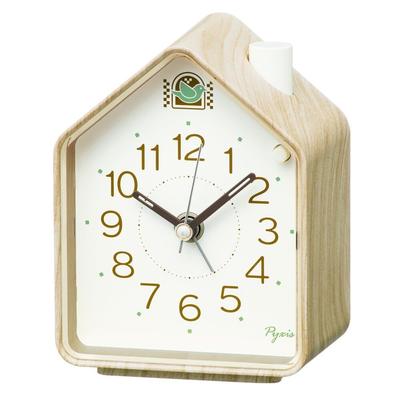 Часы Seiko PYXIS NR453A Будильник Светло-коричневое дерево 110 x 86 x 63 мм Часы, Аналоговые, Текстура дерева,