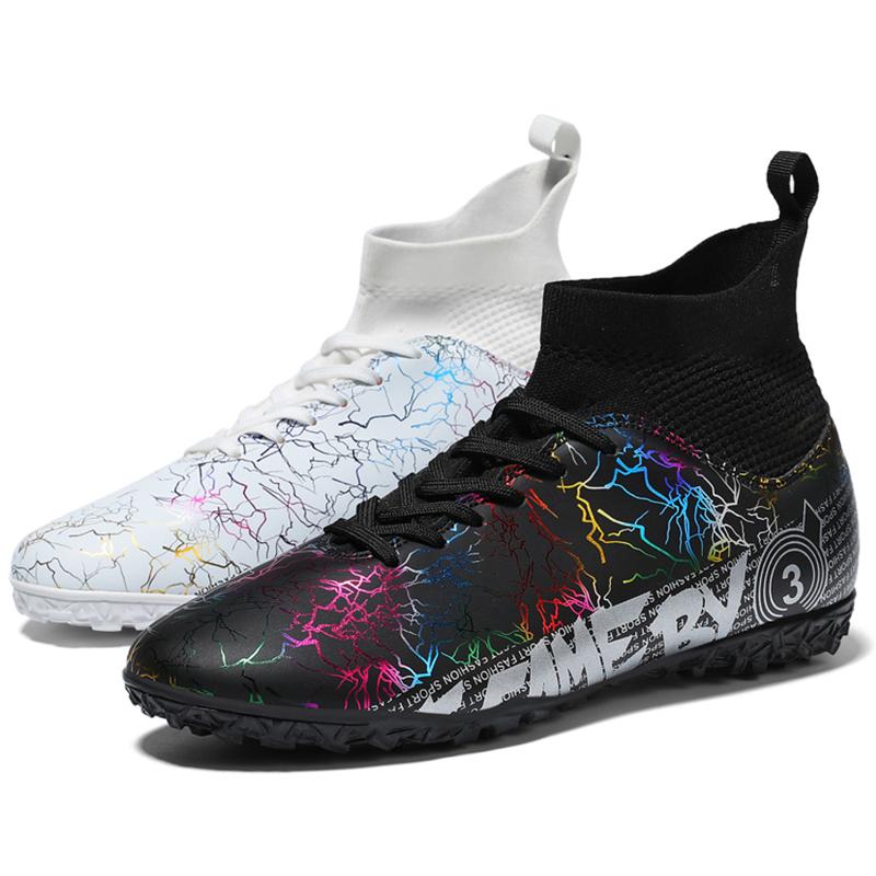 Мужские высокие футбольные бутсы TF со сломанными ногтями, искусственный газон, детские студенческие тренировочные футбольные бутсы
