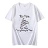 Забавный It's Fine I'm Fine Everything Is Fine Shirt Men-T-Shirt Christmas Lights Print Tops Women Shirts Oversize Men Brand T Shirt