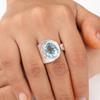 Небесно-голубой топаз драгоценный камень 925 стерлинговое серебро ювелирные изделия ручной работы кольцо на Рождество RR-63-4
