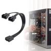 4Pin Fan Extension Cable 1 to 2 4Pins PWM Splitter for PC Motherboard, 13cm Total Length, Durability Designing
