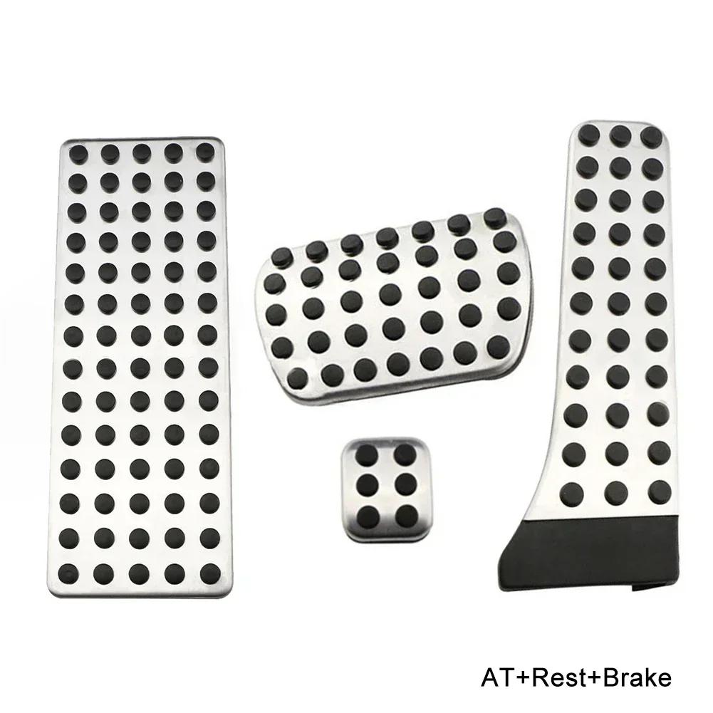 For Mercedes Benz A B Class GLB W177 W247 X247 2019-2026 Stainless Steel Silver Car Gas Fuel Brake Pedal Trim Car Accessories