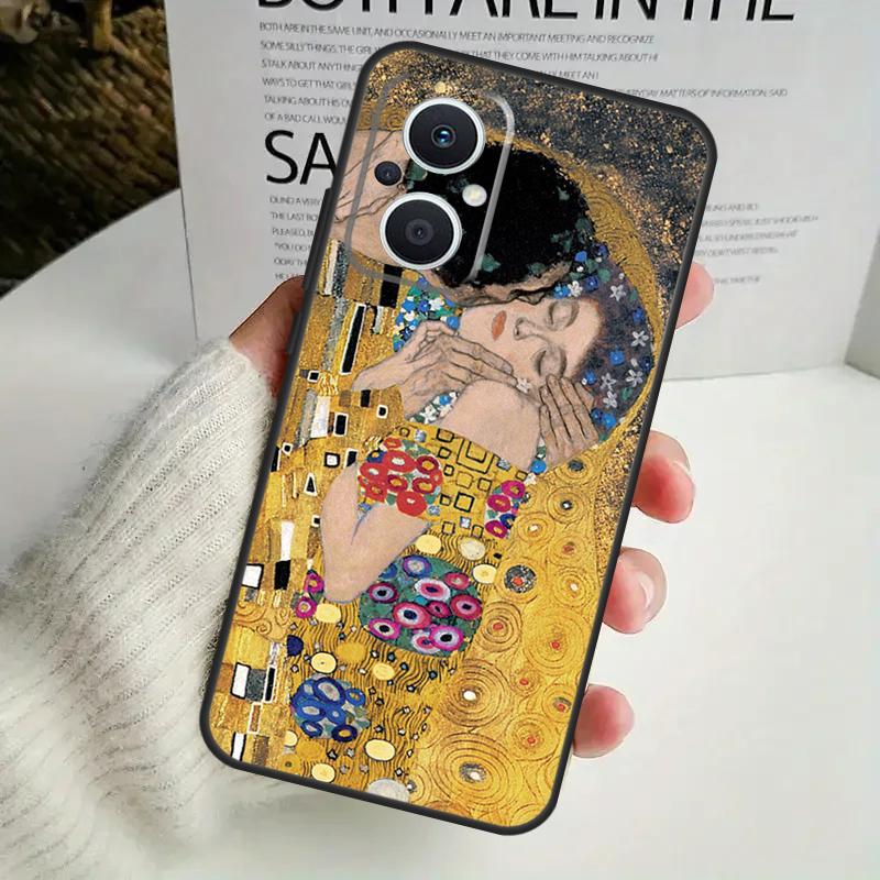 Чехол для телефона 'Поцелуй' Густава Климта для OPPO Reno 8 7 Lite 8T 11 12 13 14 14F 10 Pro OPPO Find X8 X6 X5 X9 Pro