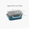 Double Layer Portable Lunch Box for Kids Divided Microwave Oven Bento Box Meal Prep Containers Leakproof Food Storage Container