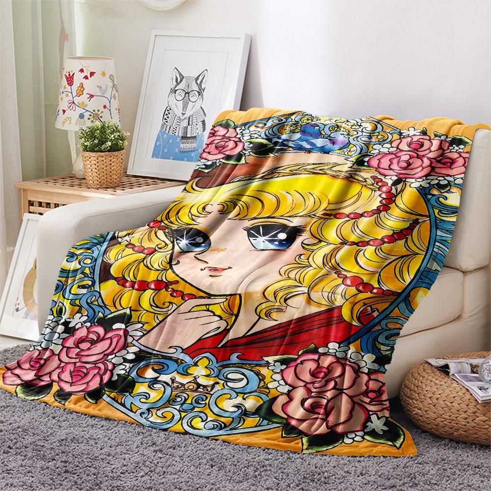 1PC Candy Candy Print Flannel Blanket, High quality All Seasons, Home Decor, Warmth and Comfort, Perfect for Christmas Gifts