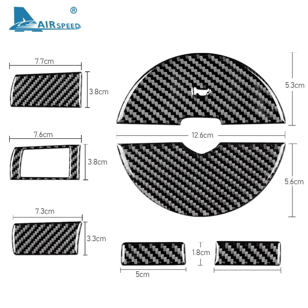 Real Soft Carbon Fiber for Dodge Challenger 2008 2009 2010 Accessories Interior Car Steering Wheel Button Accent Cover Sticker