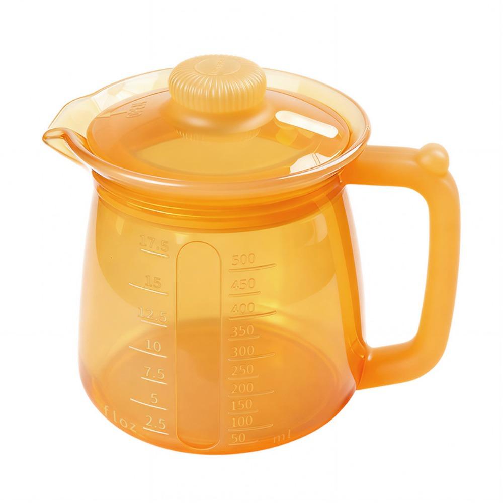500ml Capacity Silicone Teapot Portable Ergonomic Handle Oil Dispenser Pouring Spout Leakproof Milk Jug Lemonade Making